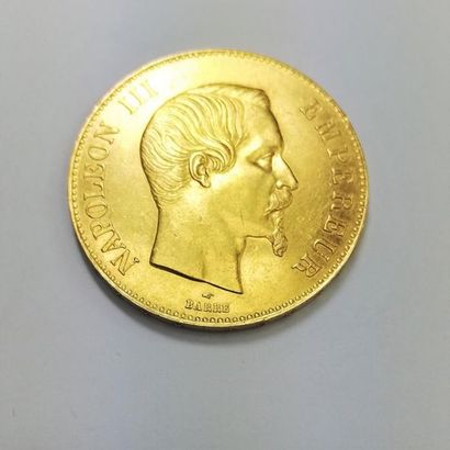 null 1 Coin 100 fr or 1858 A