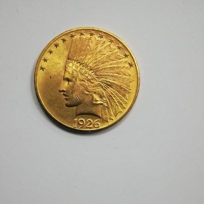 null 1 Indian gold 10-dollar coin 1926