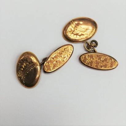 null 9 carat gold cufflinks
Weight: 3.6 g.
