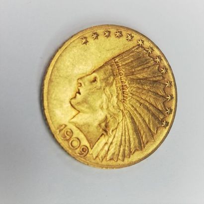 null 1 Indian gold 10-dollar coin 1909