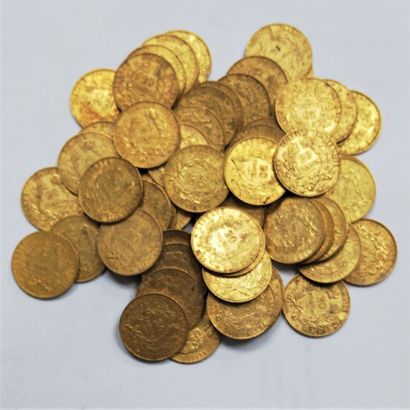 null 61 pièces de 20 Fr Napoléon en or