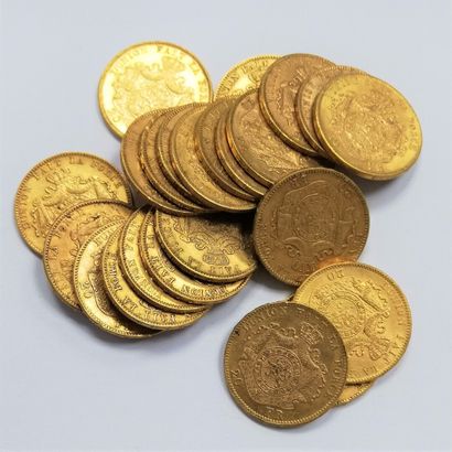 null 23 pièces de 20 Fr Belge en or