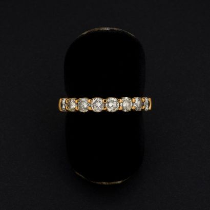null Demi-alliance diamants taille brillant , 0.80 carat environ, monture or 

Poids...