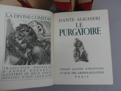 null DANTE : La Divine Comédie. Paris, Union Latine d'Edition 1938, 4 volumes brochés...