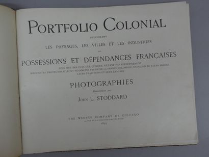 null LES COLONIES FRANCAISES / Lot de 4 livres : 

Portfolio colonial dépeignant...