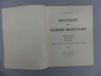 null Pratique des Harems Marocains, sorcellerie, médecine, beauté / A-R Lens / Librairie...