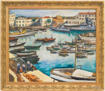 null Louis ANCILLON (1900-1987

Vue de port oriental animé

Huile sur toile signée...