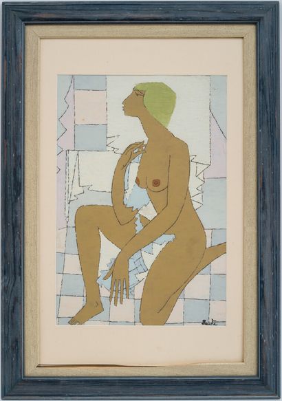 null Jacques FAUCHÉ (1927-2013)

Femme au bain

Huile sur papier signée en bas à...