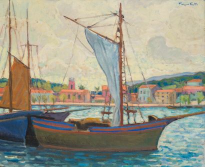 François GOS (1880-1975)

Port of Saint-Mandrier

Oil...