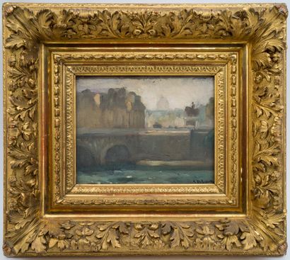 null Angèle DELASALLE (1867-1938)

Le Pont Neuf à Paris, le Vert Galant

Huile sur...