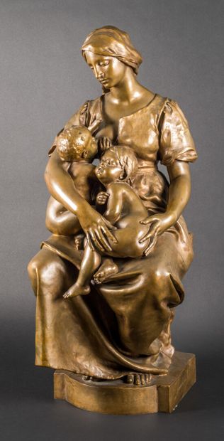 Paul DUBOIS (1829-1905) Paul DUBOIS (1829-1905)

Maternité

Bronze à patine médaille.... Gazette Drouot