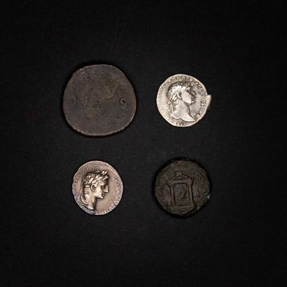 null 
ROMAN EMPIRE 




Lot including two Augustus and Trajan denarii and two bronzes...