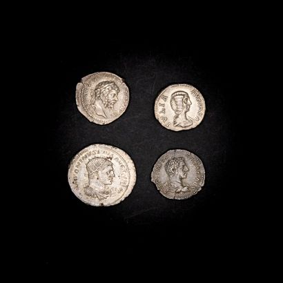 null ROMAN EMPIRE 

Lot of four coins including: three last and one Antoninian Caracalla...