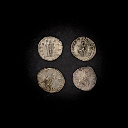 null 
ROMAN EMPIRE 




Lot of four silver denarii Plautille, Julia Maesa, Paula,...