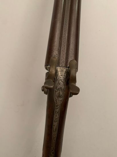 null Joli fusil juxtaposé à broche système Lefaucheux calibre 16/65 de belle fabrication...