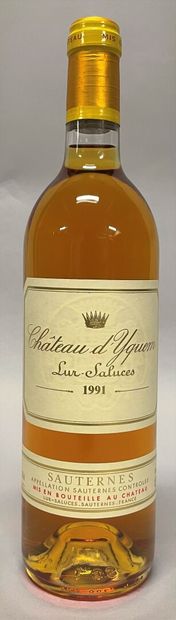 null 1 bottle CH. 	D'YQUEM, 1° cru supérieur Sauternes 1991