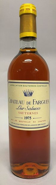 null 1 bottle CH. 	DE FARGUES, Sauternes 1975
