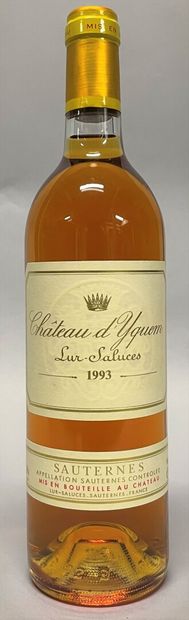 null 1 bottle CH. 	D'YQUEM, 1° cru supérieur Sauternes 1993