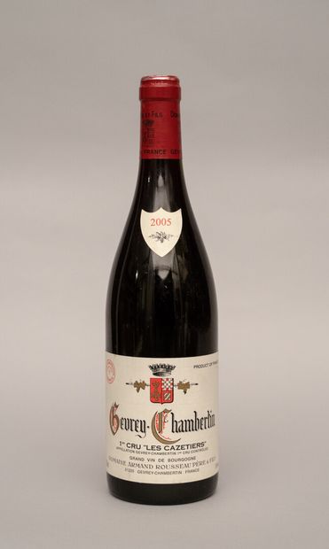 null 1 bottle GEVREY-CHAMBERTIN " Les Cazetiers 1er cru", A. Rousseau 2005