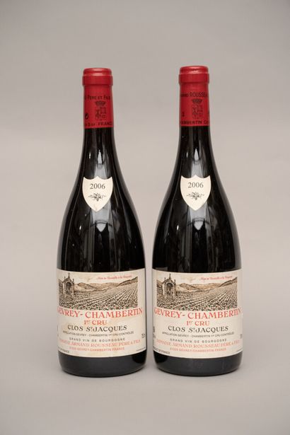 null 2 bottles GEVREY-CHAMBERTIN "CLos Saint Jacques 1er cru", A. Rousseau 2006