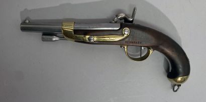 null Pistolet de cavalerie modèle 1822 Tbis. Arme repolie. Marquage sur la platine...