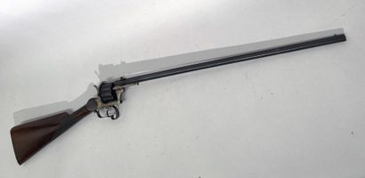 null Carabine revolver à barillet système Lefaucheux en calibre 12mm à broche. Barillet...