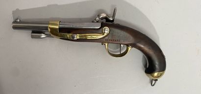 null Pistolet de cavalerie modèle 1822 Tbis. Arme repolie. Marquage sur la platine...