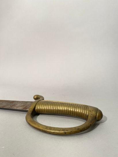 null Sabre briquet modèle An IX fabrication 1810 avec fourreau.