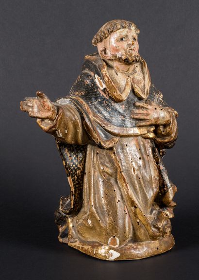null ECOLE FRANCAISE XVIIIe

Saint en prière

Groupe en bois sculpté polychrome.

H...