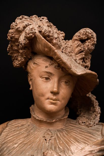 null Paul FOURNIER (1859-1926)

Femme au chapeau

Groupe en terre cuite, signé et...