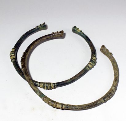 null Torques Lobi/Gan (Burkina faso)

Paire de colliers en bronze à la cire perdue,...