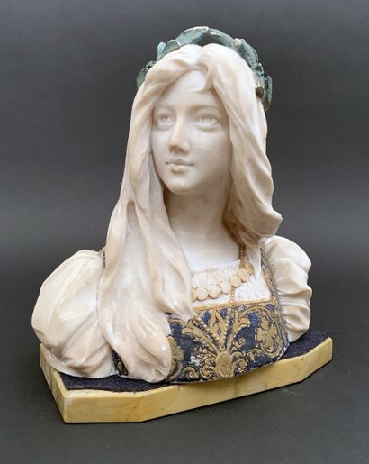 null Emilio FIASCHI (1858-1941

Buste de jeune femme dans le goût de la Renaissance

Albâtre...