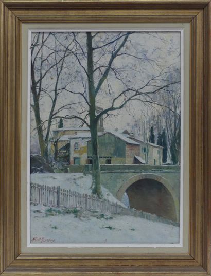 null Albert REGAGNON (1874-1961)

Village sous la neige

Huile sur panneau signé...