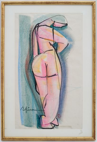 null Raymond ESPINASSE (1897-1985)

Nu de dos 

Crayon gras, signée en bas à gauche...