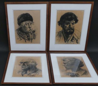 null ECOLE FRANCAISE

Suite de quatre portraits "russes"

Quatre dessins au fusain...