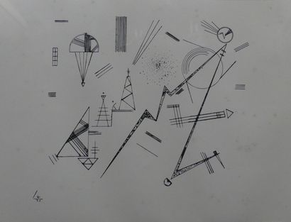 null Wassily KANDINSKY (1866-1944)

Gravure pour le Cercle des Amis du Bauhaus, 1932

Eau-forte

65...