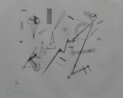 null Wassily KANDINSKY (1866-1944)

Gravure pour le Cercle des Amis du Bauhaus, 1932

Eau-forte

65...