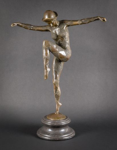 null D'après Marcel BOURAINE

La danseuse arlequine

Sujet en bronze 

H : 60 cm

Socle...