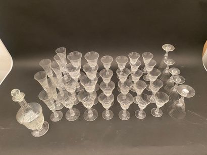 null SAINT LOUIS

Partie de services de verres en cristal comprenant 35 pièces :...
