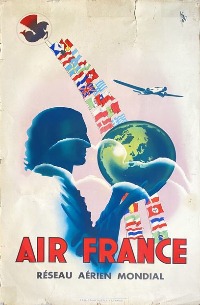 null AIR FRANCE 

Réseau aérien mondial

Affiche, éditeurs Alépée & Cie Paris

98,5...