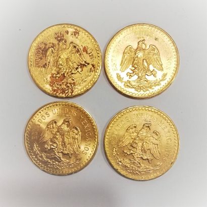 null 4 pièces de 50 Pesos en or de 1945