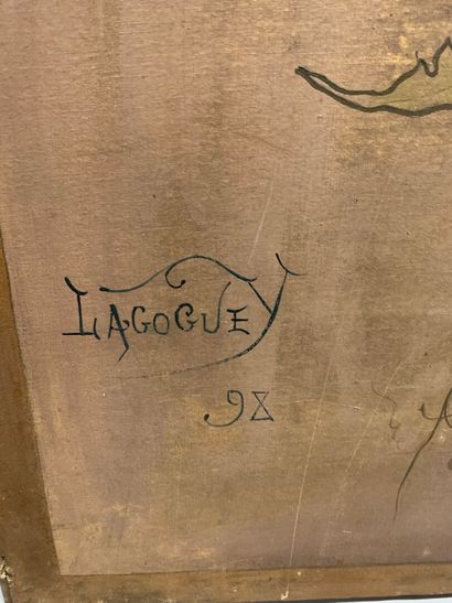 null Ecole Symboliste Française fin XIXe

Oiseau branché 

Huile sur toile signée...