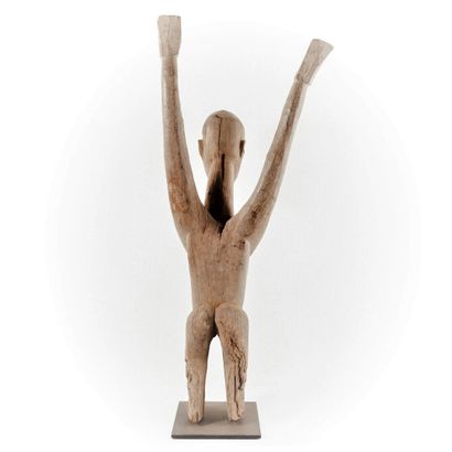 null LOBI BURKINA FASO - THILL 

Ancienne statue féminine les deux bras levés en...