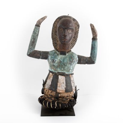 null IGBO- NIGERIA 

Crest mask representing Mamy Wata the goddess of water and beauty,...