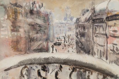 null Raoul BERGOUGNAN (1900-1982)

Vue de Paris depuis un balcon

Aquarelle signée...