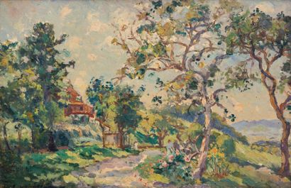 null Emmanuel DE LA VILLÉON (1858-1944)

Paysage animé

Huile sur panneau, signé...