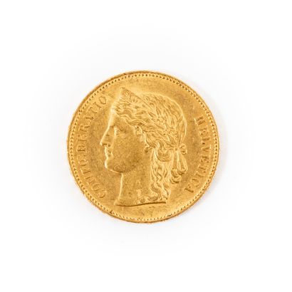 null Une pièce de 20 francs Suisse en or