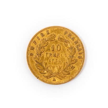 null A 10 franc gold coin.