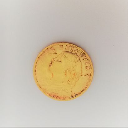 null 
Pièce de 20 fr Suisse en or 
