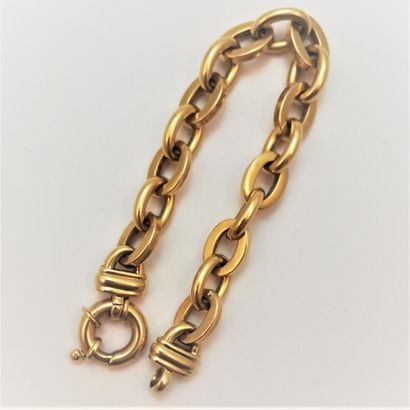 null Bracelet en or maille forçat 

Poids : 23.2 g -L: 18 cm.